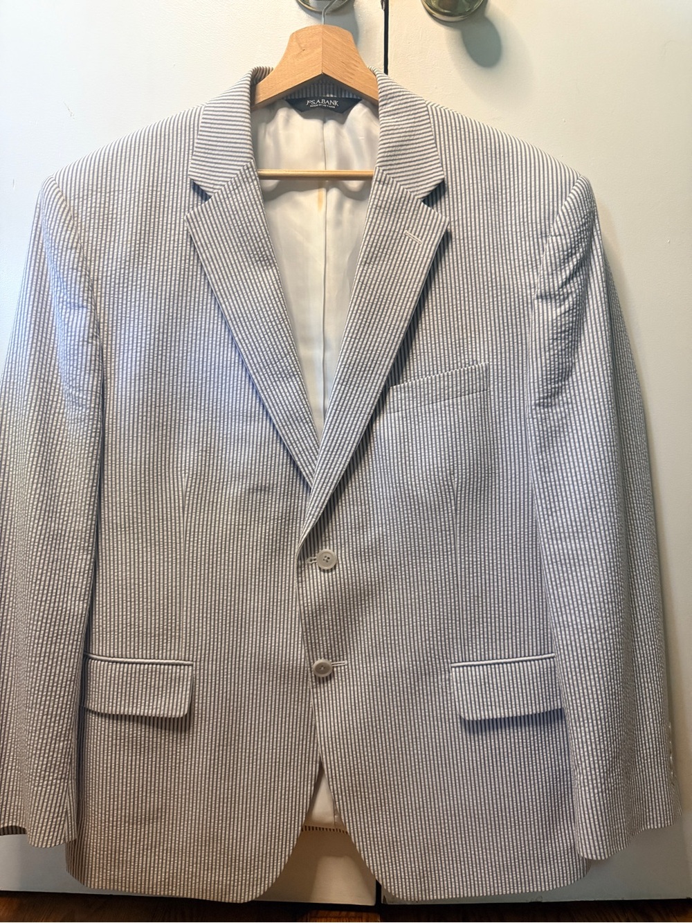 Jos. A. Bank Blue & White Seersucker Sport Coat
